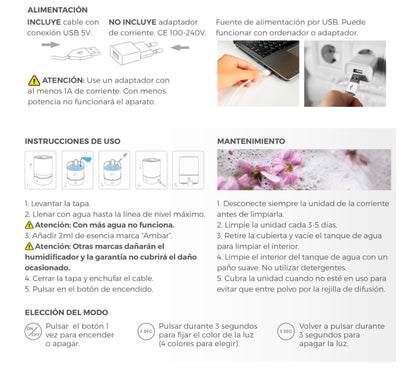 Humidificador de esencia